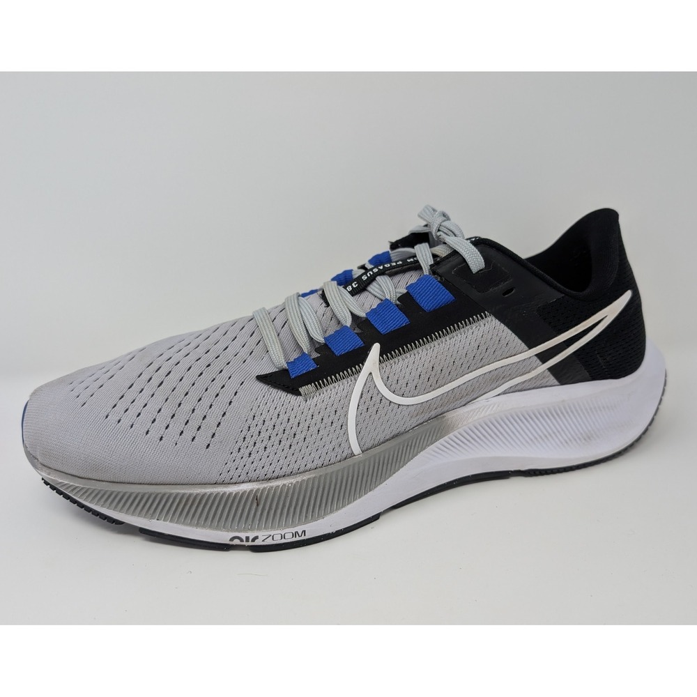 Nike Air Zoom Pegasus 38 Mens Running Shoes Grey Blue CW7356-006 Size 11 NICE!